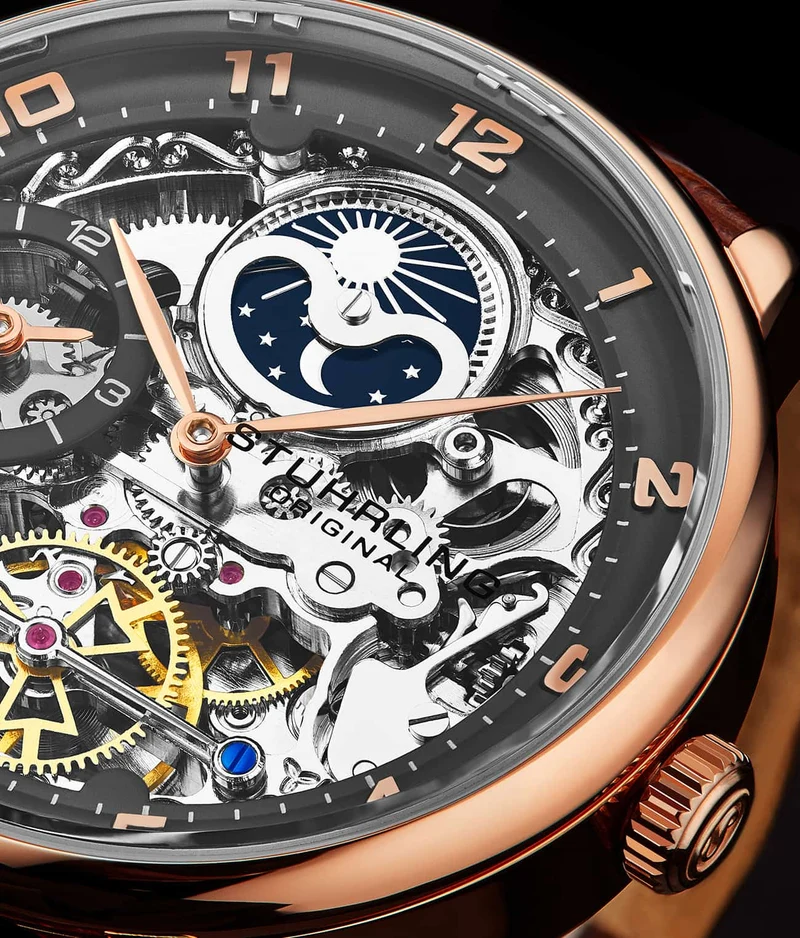 Stührling Precision Masterpiece 3925 Automatic Skeleton 40mm