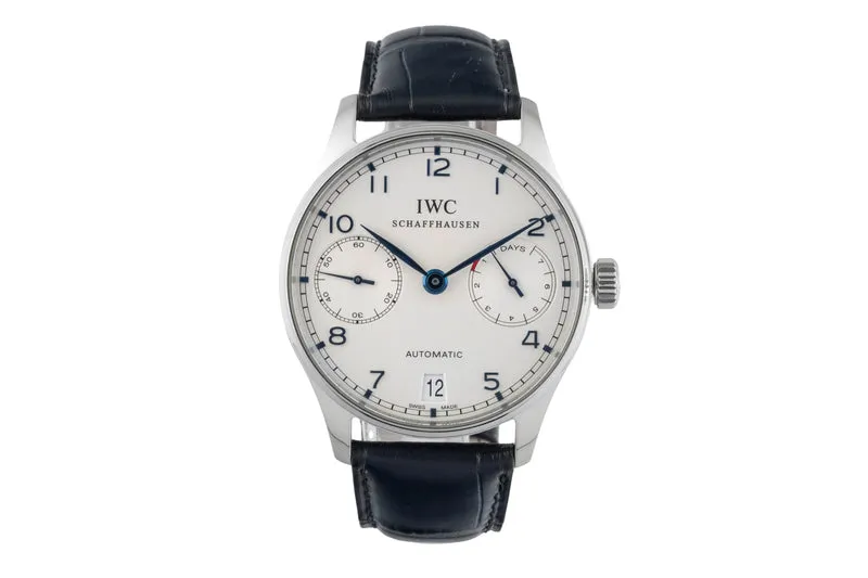 IWC Portugieser steel automatic men's watch IW500107 LP: 14000EUR [2600805]