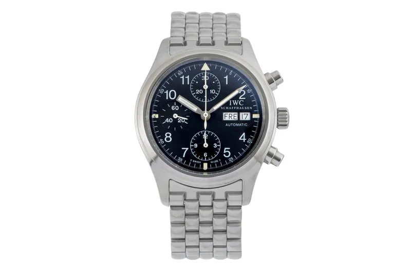 IWC Fliegerchronograph chronograph steel automatic men's watch IW370605 [2600687]