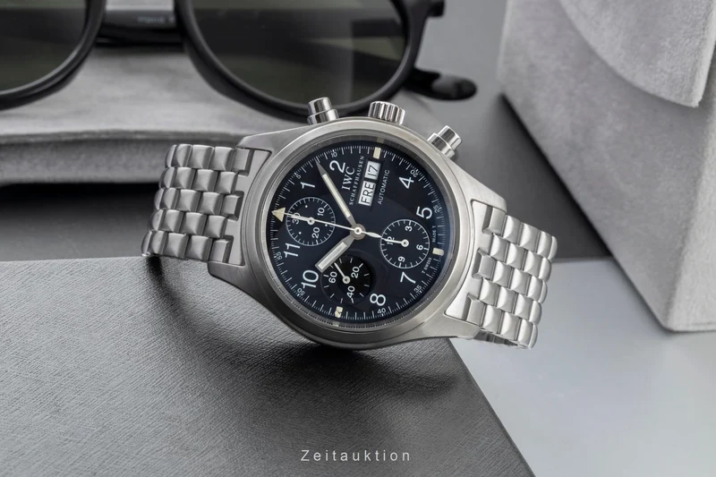 IWC Fliegerchronograph chronograph steel automatic men's watch IW370605 [2600687]