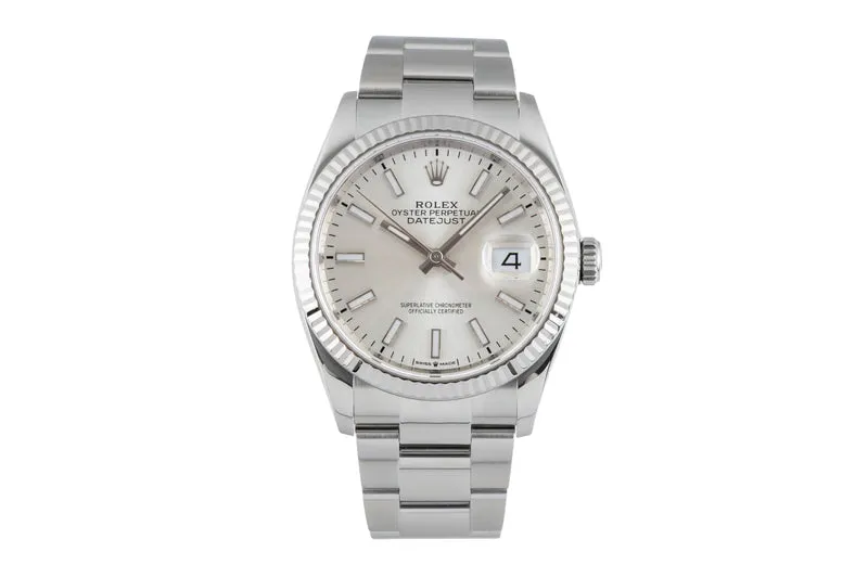 Rolex Datejust steel / white gold automatic men's watch 126234 [2601197]