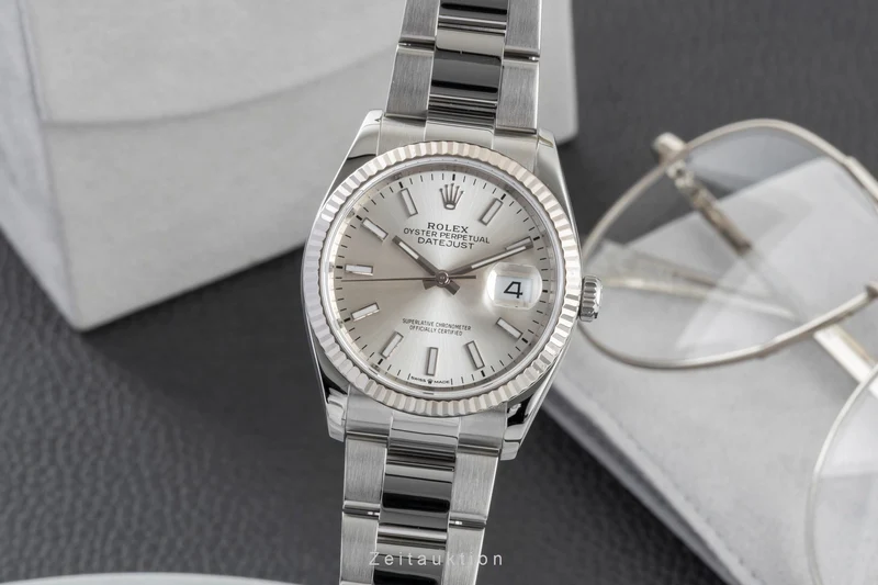 Rolex Datejust steel / white gold automatic men's watch 126234 [2601197]