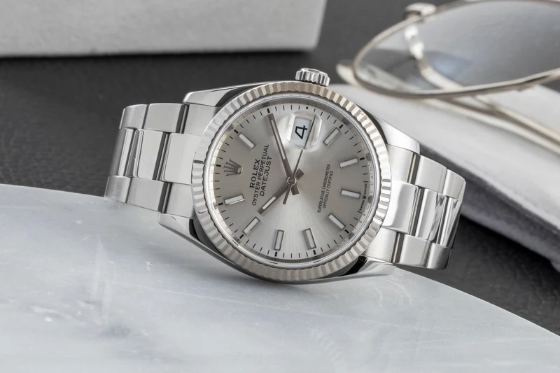 Rolex Datejust steel / white gold automatic men's watch 126234 [2601197]