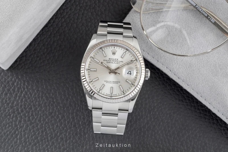 Rolex Datejust steel / white gold automatic men's watch 126234 [2601197]