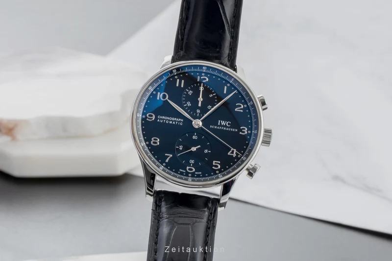IWC Portugieser chronograph steel automatic men's watch IW371447 LP: 9100EUR [2600933]