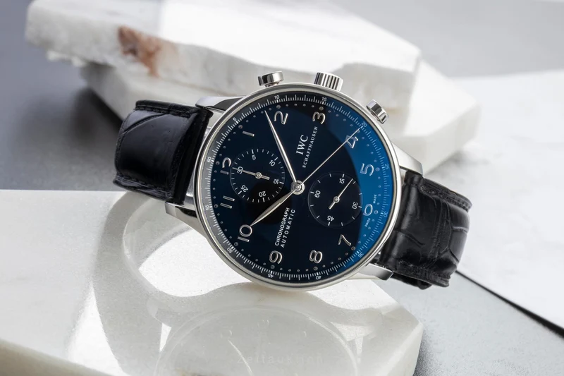 IWC Portugieser chronograph steel automatic men's watch IW371447 LP: 9100EUR [2600933]