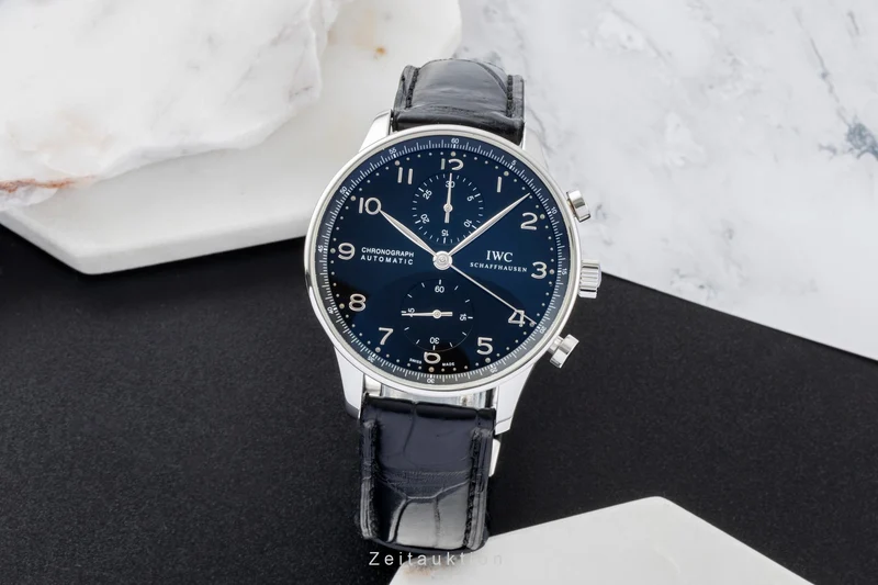 IWC Portugieser chronograph steel automatic men's watch IW371447 LP: 9100EUR [2600933]
