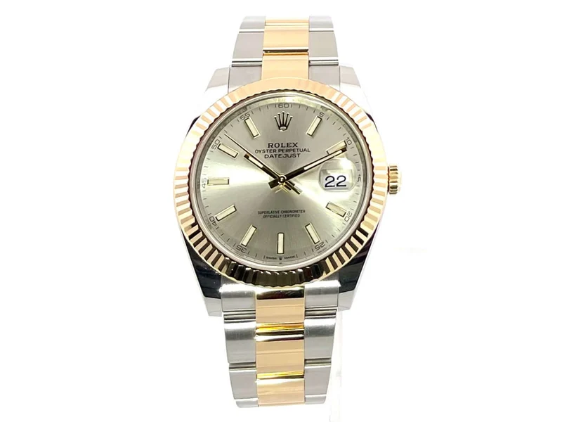 Rolex Datejust 41 Edelstahl Gelbgold 126333 Silber