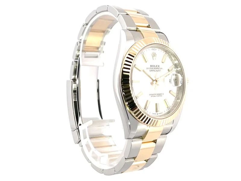 Rolex Datejust 41 Edelstahl Gelbgold 126333 Silber