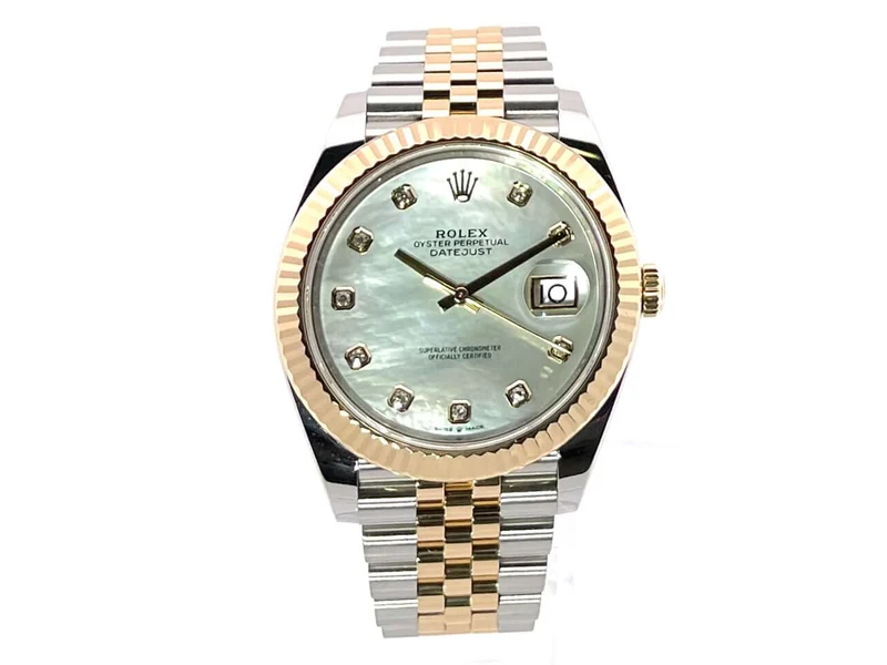 Rolex Datejust 41 Edelstahl Gelbgold 126333 Perlmutt DIA Jubile-Band