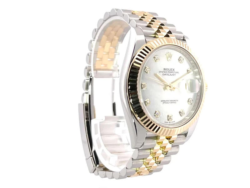 Rolex Datejust 41 Edelstahl Gelbgold 126333 Perlmutt DIA Jubile-Band
