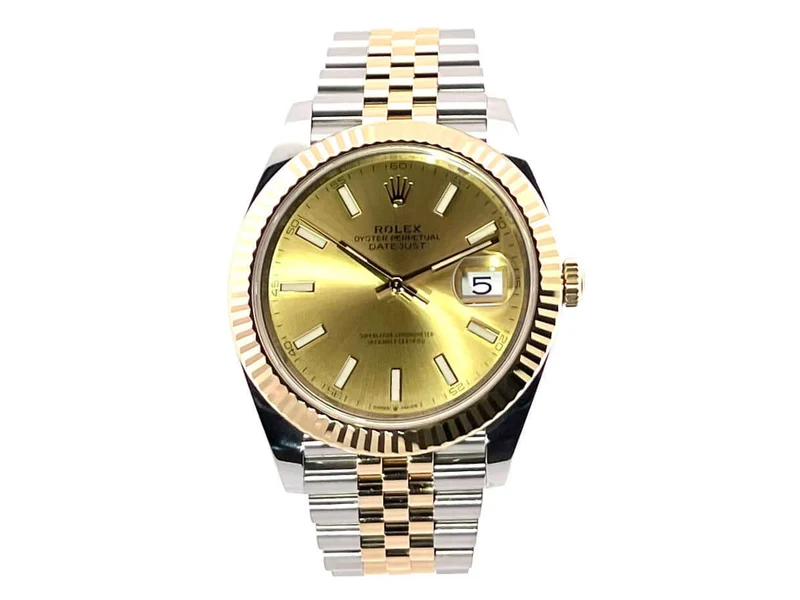Rolex Datejust 41 Edelstahl Gelbgold 126333 Champagner Jubile-Band
