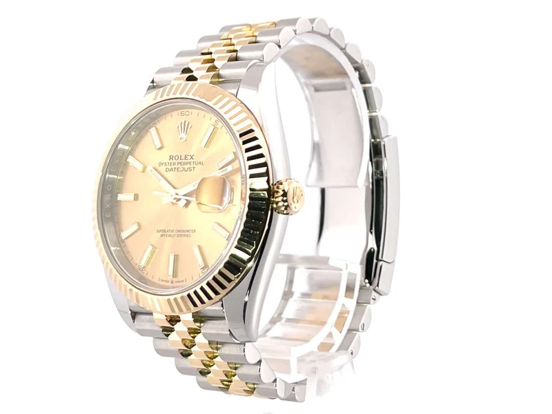 Rolex Datejust 41 Edelstahl Gelbgold 126333 Champagner Jubile-Band
