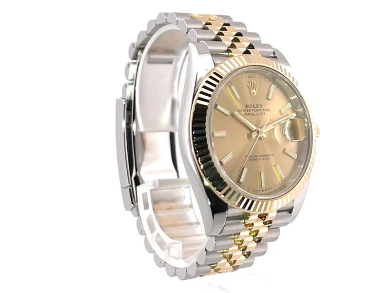 Rolex Datejust 41 Edelstahl Gelbgold 126333 Champagner Jubile-Band