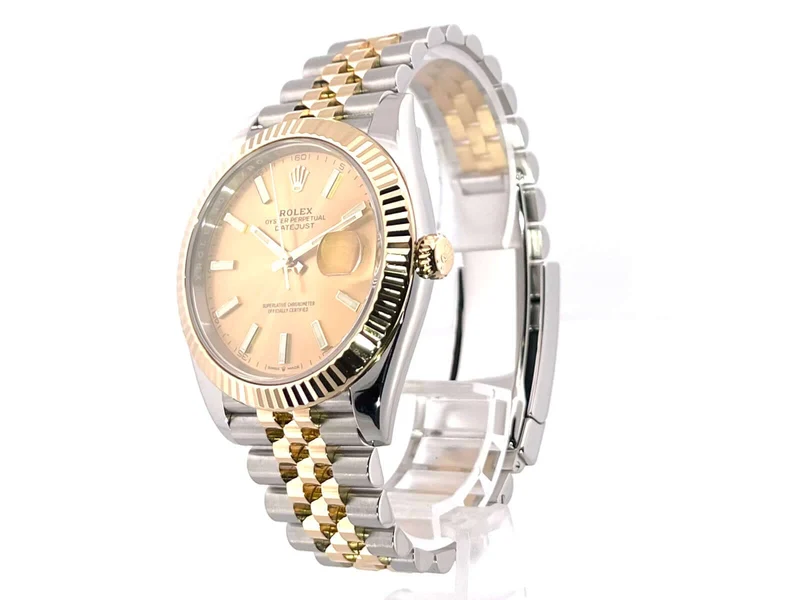 Rolex Datejust 41 Edelstahl Gelbgold 126333 Champagner Jubile-Band