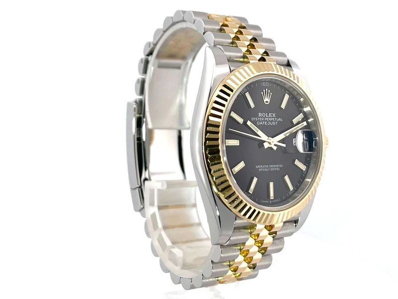 Rolex Datejust 41 Edelstahl Gelbgold 126333 Schwarz Jubile-Band