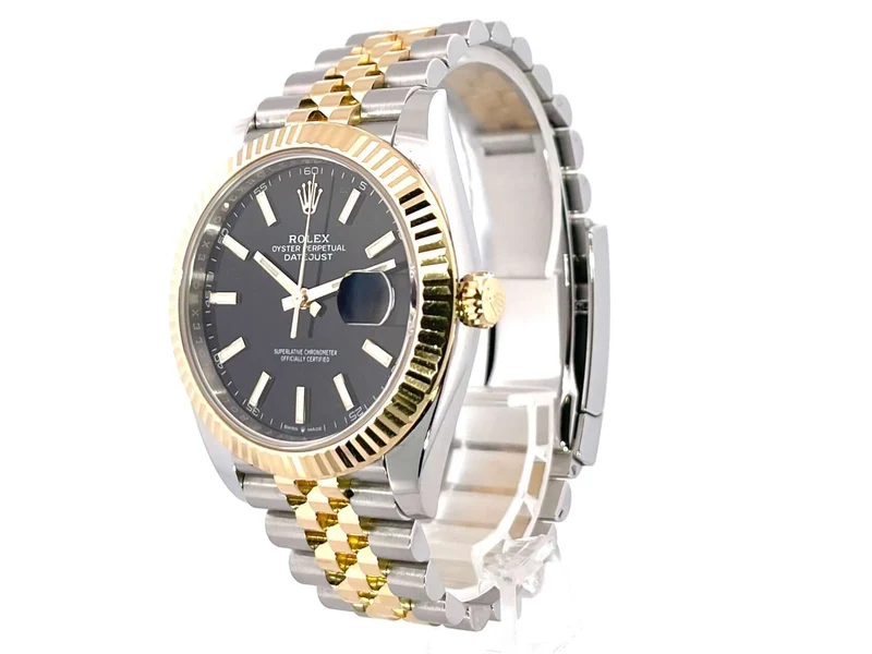 Rolex Datejust 41 Edelstahl Gelbgold 126333 Schwarz Jubile-Band