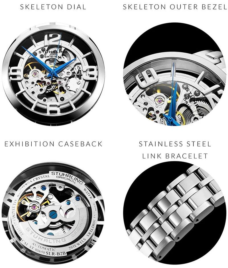 Stührling Winchester 44 Elite 165B2B Automatic 44mm Skeleton