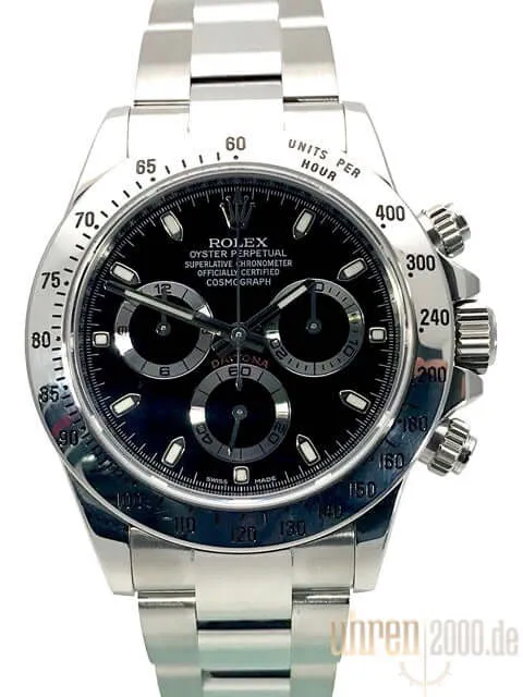 Rolex Daytona Edelstahl 116520 Zifferblatt Schwarz aus 2013