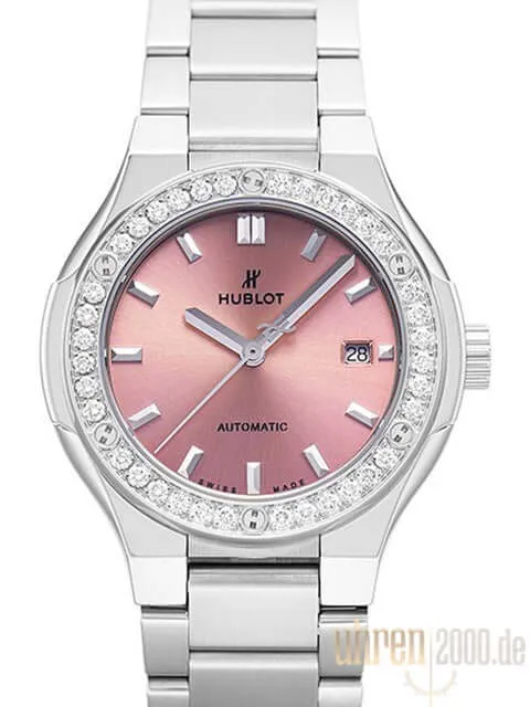 Hublot Classic Fusion 33 Titanium Pink Bracelet 585.NX.891P.NX.1204