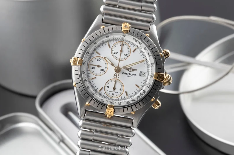 Breitling Chronomat chronograph steel / gold automatic men's watch 81950 A [2600709]
