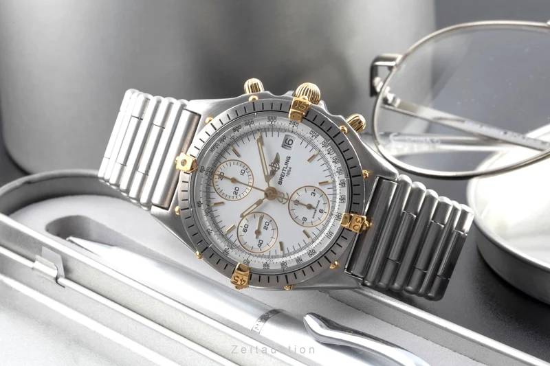Breitling Chronomat chronograph steel / gold automatic men's watch 81950 A [2600709]