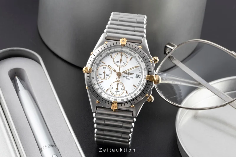 Breitling Chronomat chronograph steel / gold automatic men's watch 81950 A [2600709]