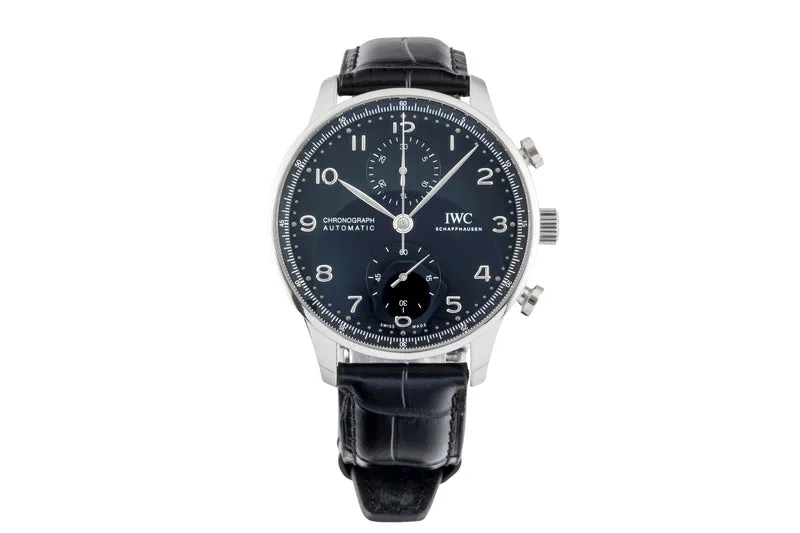 IWC Portugieser chronograph steel automatic men's watch IW371609 LP: 9100EUR [2600701]