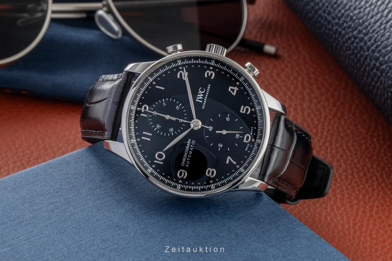 IWC Portugieser chronograph steel automatic men's watch IW371609 LP: 9100EUR [2600701]