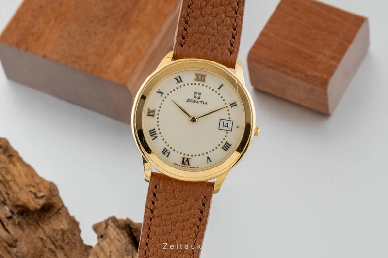 Zenith gilt-brass quartz men's watch 27.0100.385 [2600063]