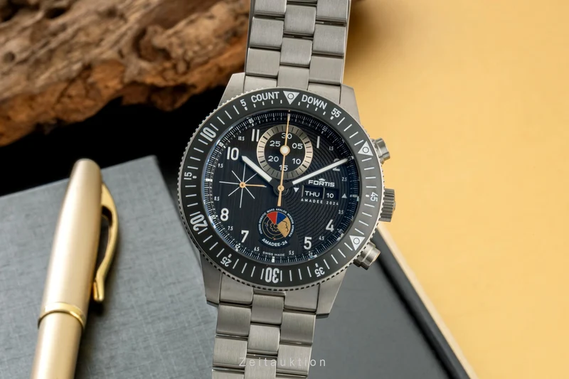 Fortis chronograph titanium automatic men's watch F2040016 LP: 6100EUR Limited [2601179]