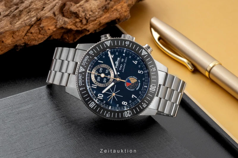 Fortis chronograph titanium automatic men's watch F2040016 LP: 6100EUR Limited [2601179]