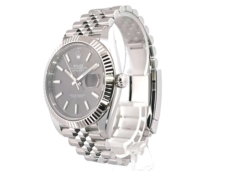 Rolex Datejust 41 Edelstahl Weißgold 126334 Rhodium Jubile-Band