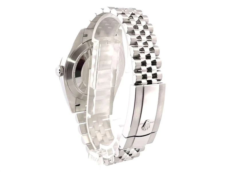Rolex Datejust 41 Edelstahl Weißgold 126334 Schwarz Dia Jubile-Band