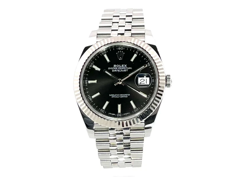 Rolex Datejust 41 Edelstahl Weißgold 126334 Schwarz Jubile