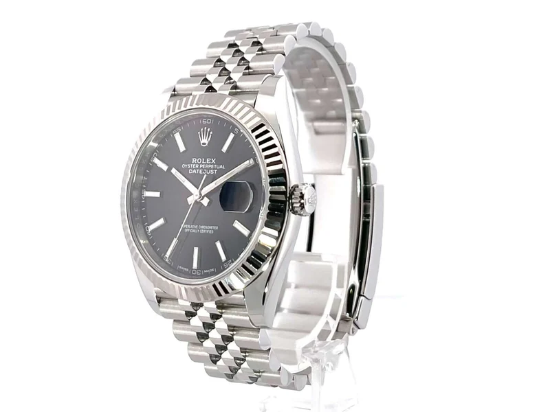Rolex Datejust 41 Edelstahl Weißgold 126334 Schwarz Jubile