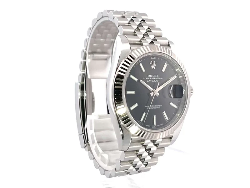 Rolex Datejust 41 Edelstahl Weißgold 126334 Schwarz Jubile