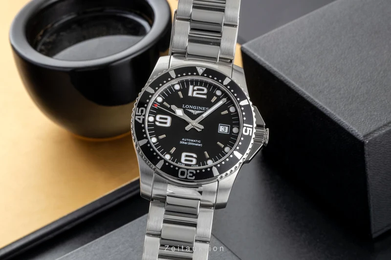 Longines Hydro Conquest steel automatic men's watch L3.742.4.56.6 LP: 1500EUR [2600964]
