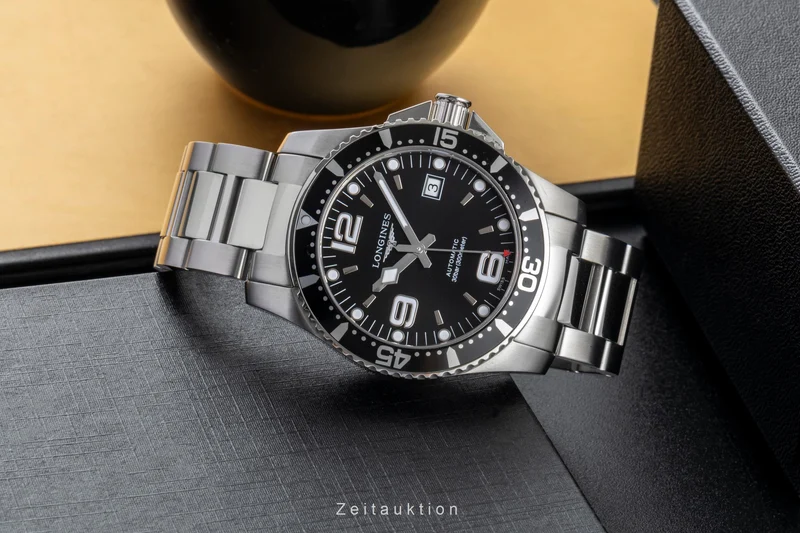 Longines Hydro Conquest steel automatic men's watch L3.742.4.56.6 LP: 1500EUR [2600964]