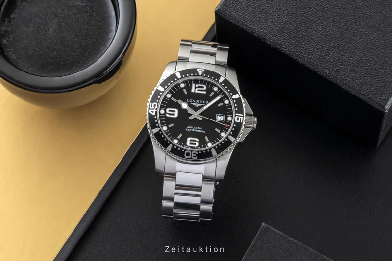 Longines Hydro Conquest steel automatic men's watch L3.742.4.56.6 LP: 1500EUR [2600964]