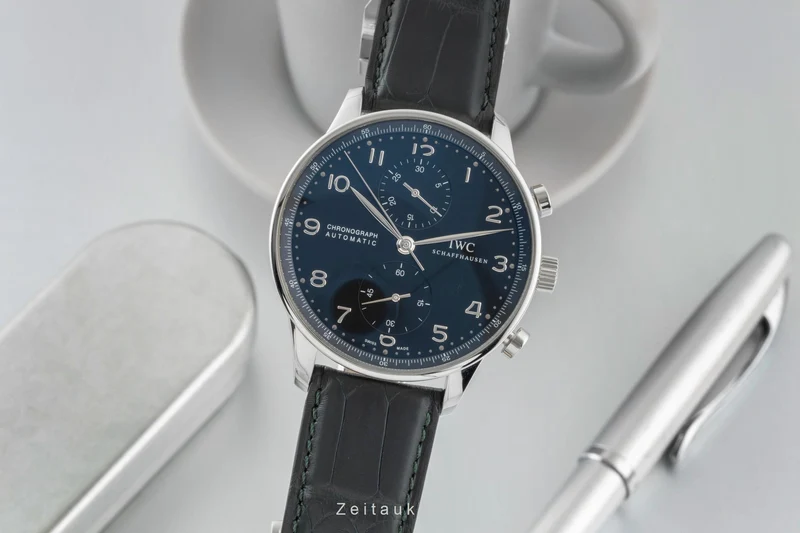 IWC Portugieser chronograph steel automatic men's watch IW371447 LP: 9100EUR [2600823]