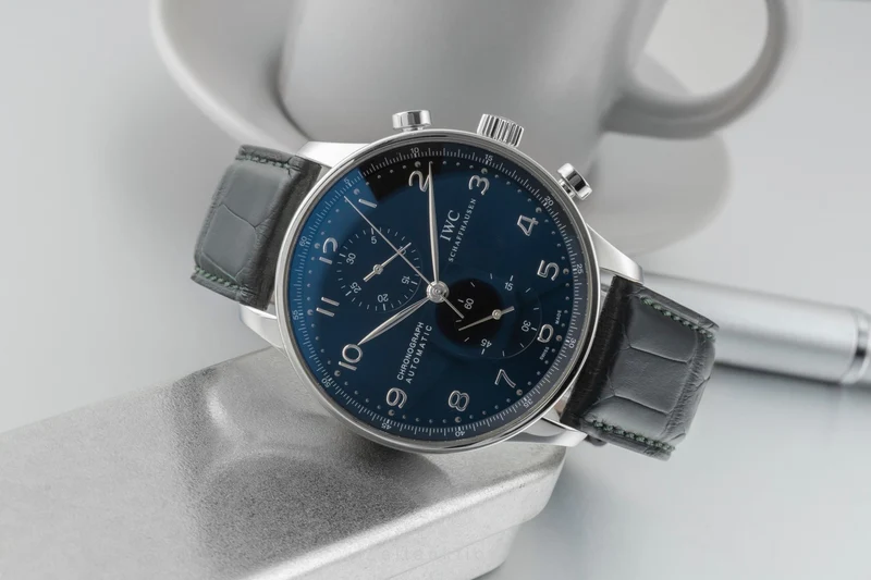 IWC Portugieser chronograph steel automatic men's watch IW371447 LP: 9100EUR [2600823]