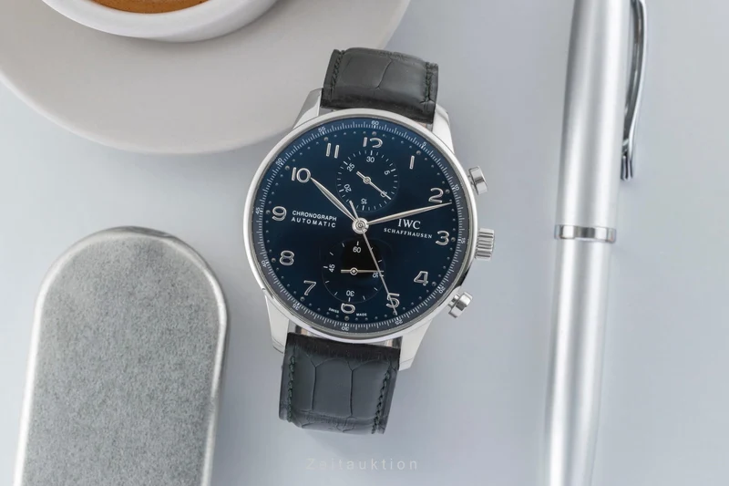 IWC Portugieser chronograph steel automatic men's watch IW371447 LP: 9100EUR [2600823]