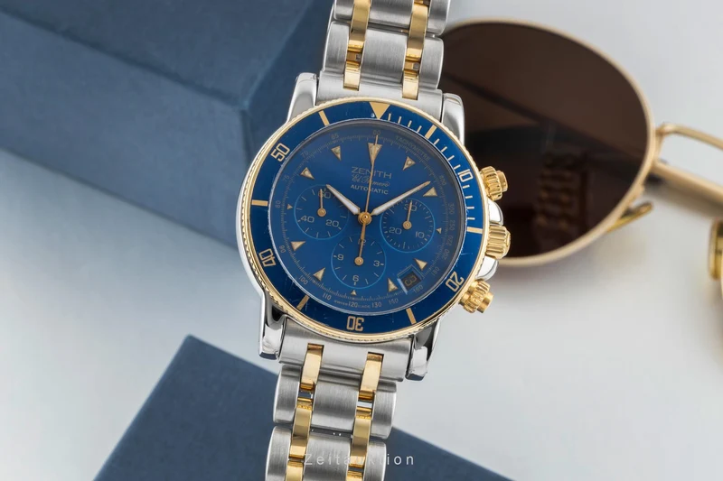 Zenith El Primero chronograph steel / gold automatic men's watch 53-0370-400 [2506369]