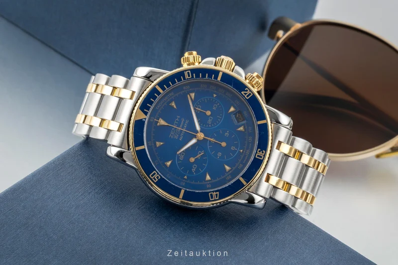 Zenith El Primero chronograph steel / gold automatic men's watch 53-0370-400 [2506369]