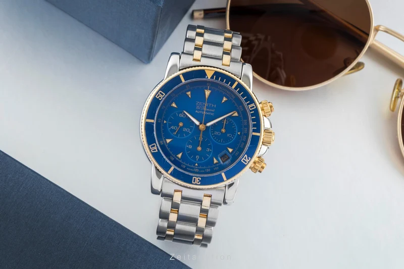 Zenith El Primero chronograph steel / gold automatic men's watch 53-0370-400 [2506369]