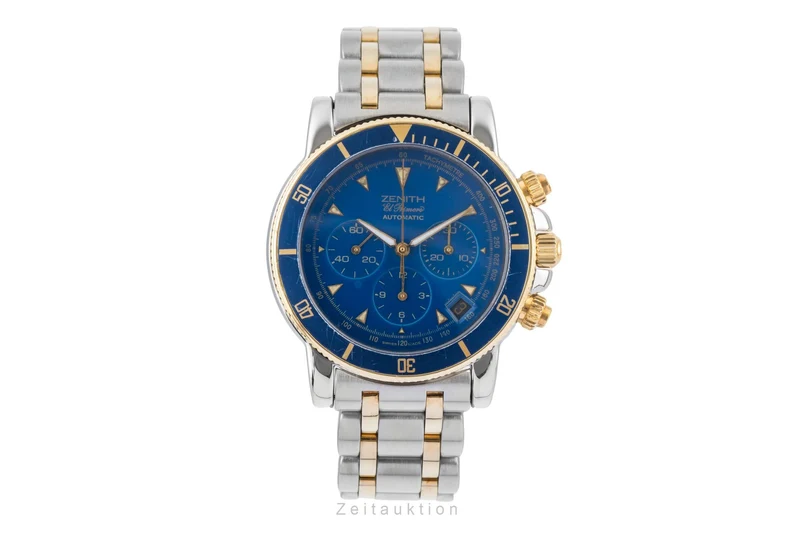 Zenith El Primero chronograph steel / gold automatic men's watch 53-0370-400 [2506369]
