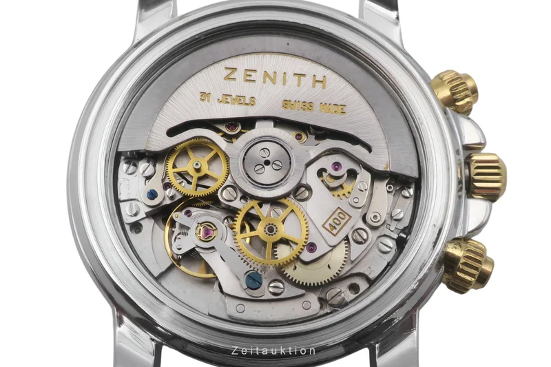 Zenith El Primero chronograph steel / gold automatic men's watch 53-0370-400 [2506369]