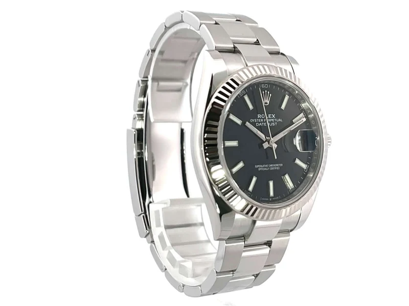Rolex Datejust 41 Edelstahl Weißgold 126334 Schwarz aus 2021