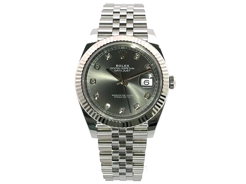 Rolex Datejust 41 Edelstahl Weißgold 126334 Rhodium Diamant Jubile-Band 2021